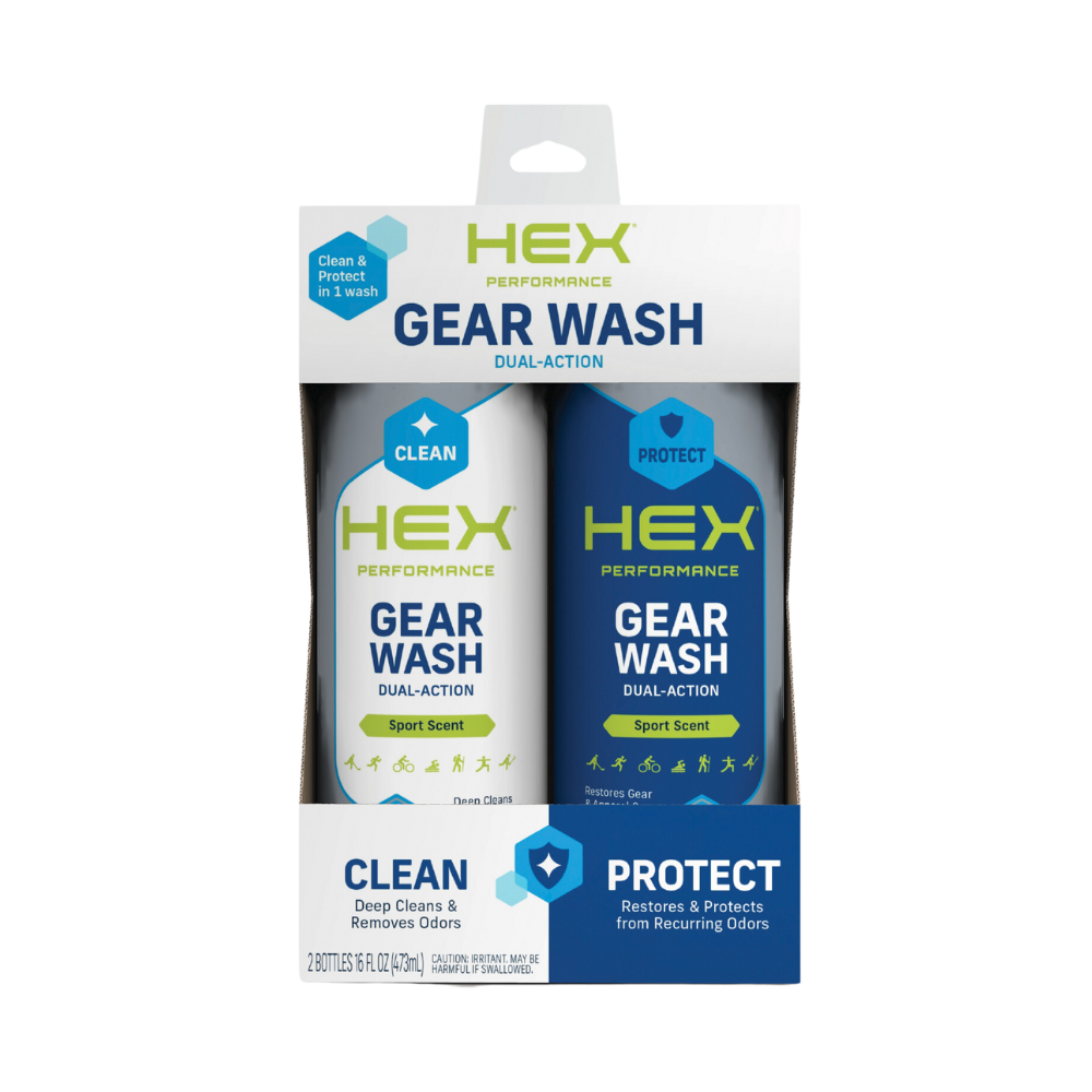 hex gear HEX Performance Dual-Action Gear Wash Kit (16oz) Sport Scent
