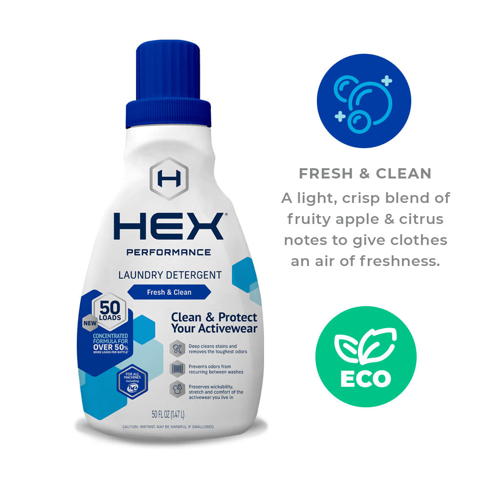 HEX Laundry Detergent (50 Loads) – Fresh and Clean – HEX Performance®