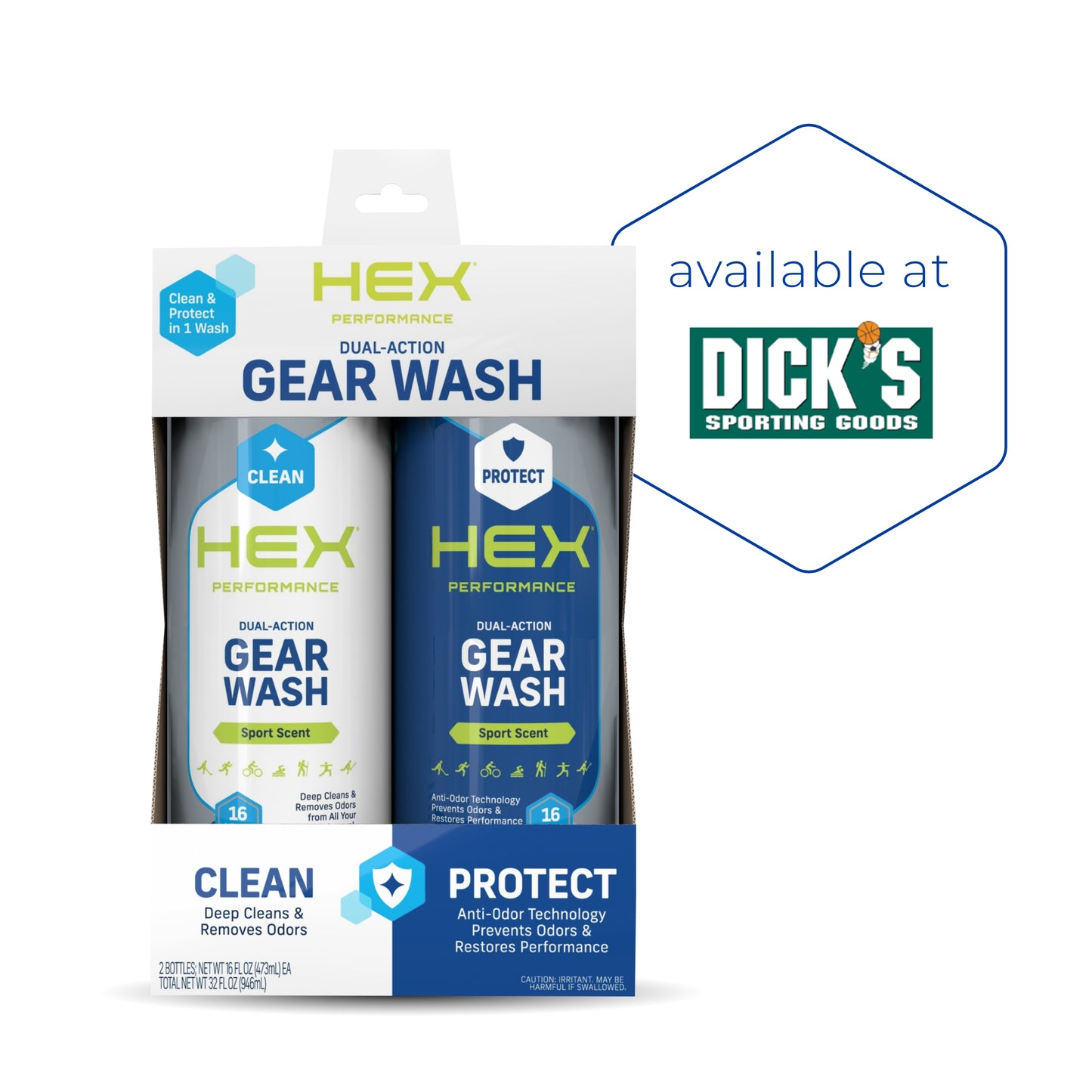 
                  
                    HEX Performance Dual-Action Gear Wash Kit (16oz) Sport Scent
                  
                