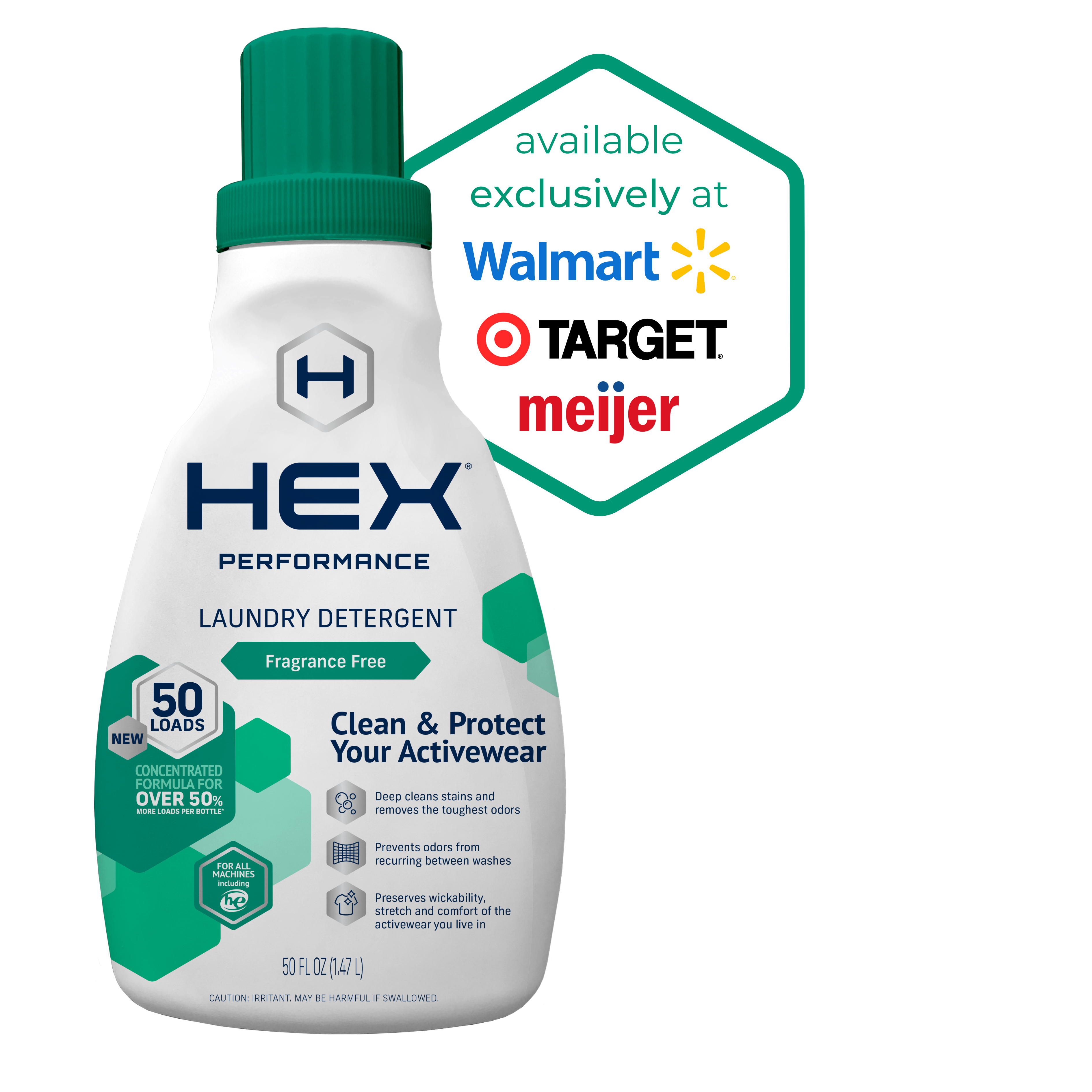 HEX Laundry Detergent (50 Loads) – Fragrance Free