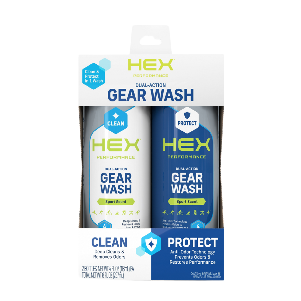 HEX Performance Dual-Action Gear Wash Kit (4oz) Sport Scent